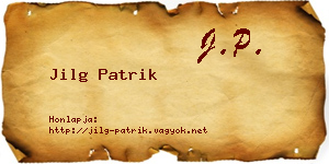 Jilg Patrik névjegykártya